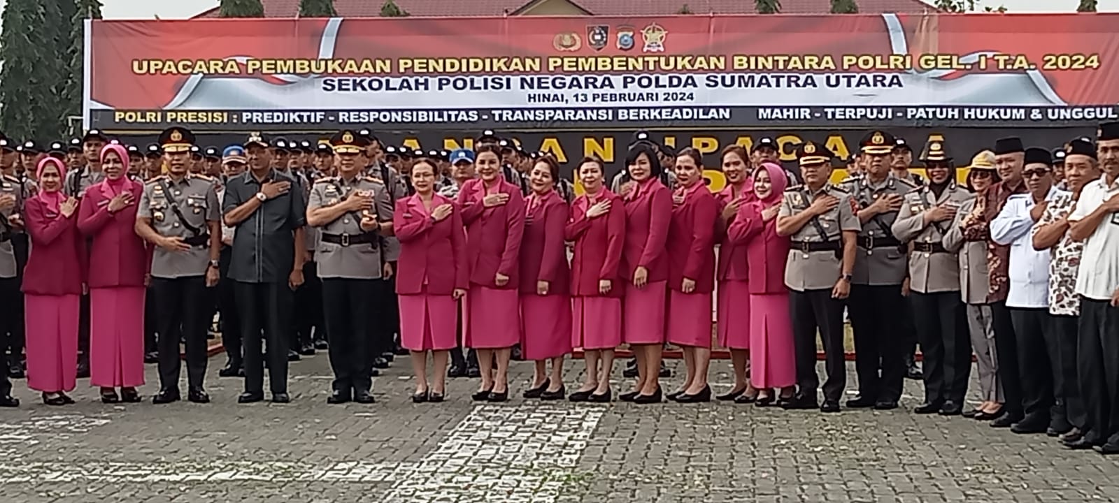 You are currently viewing FKUB Langkat Menghadiri Upacara Pembukaan Pendidikan Pembentukan Bintara POLRI Gelombang I TA. 2024 SPN Polda Sumut