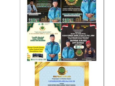 SEKRETARIS FKUB LANGKAT RAIH PRESTASI KADER USWATUN HASANAH BKPRMI AWARD TAHUN 2025.